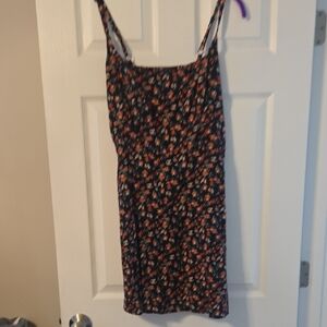 Old Navy Floral Camisole Dress with Orange and Cream Blooms